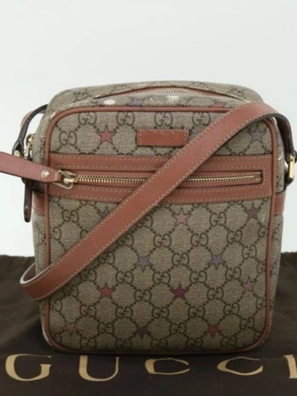 GUCCI GG Canvas Shoulder Bag PVC Leather Beige - Picture 11 of 16